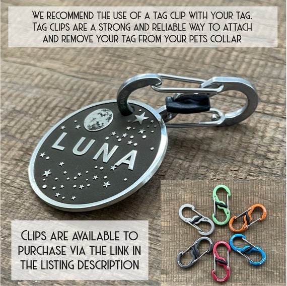 Clip Per Targhetta Animale Domestico Con Anello O - 4 Clip In Acciaio Inox, Rapide E Resistenti