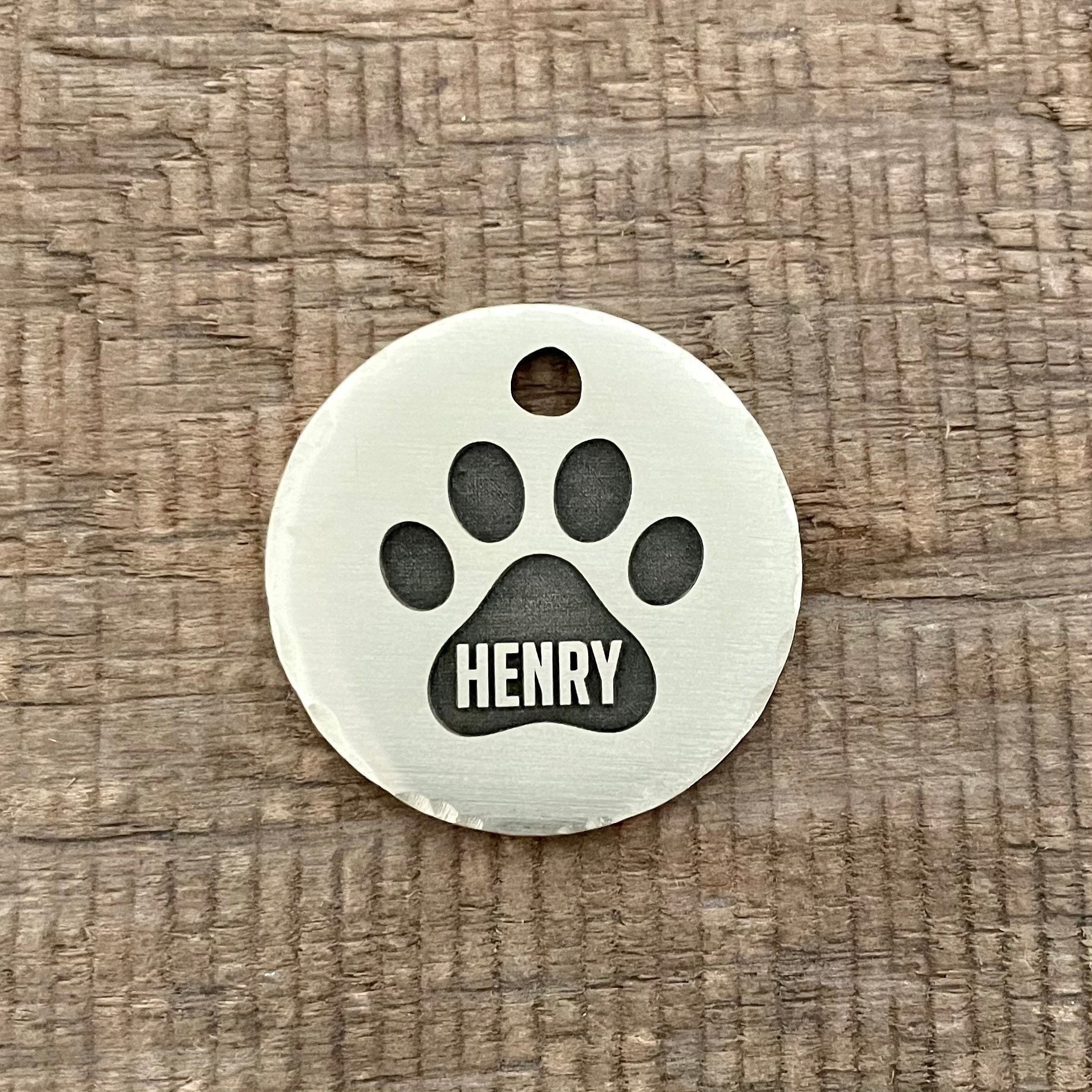 Paw print dog tags deals