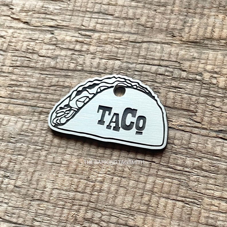 Taco Shape Pet Tag