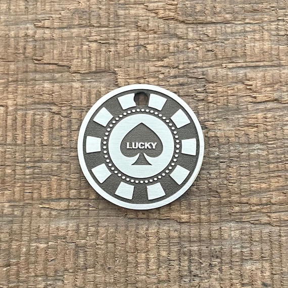 Casino Chip Dog Tag Pet ID Tag Personalized Dog Tag Microchip Pet Tag Custom Dog Tags Dog Collar Tag Etsy Canada