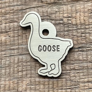 Goose Shape Dog Tag, Pet ID Tag, Personalized Dog Tag, Custom, Dog Collar Tag, Dog ID Tag, Cat ID Tag
