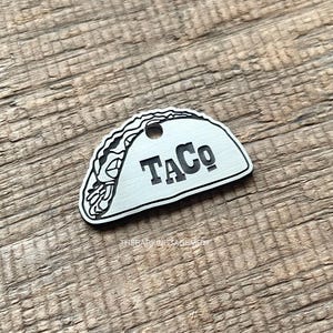Taco Shape Pet Tag