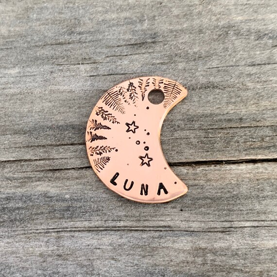 moon pet id tag