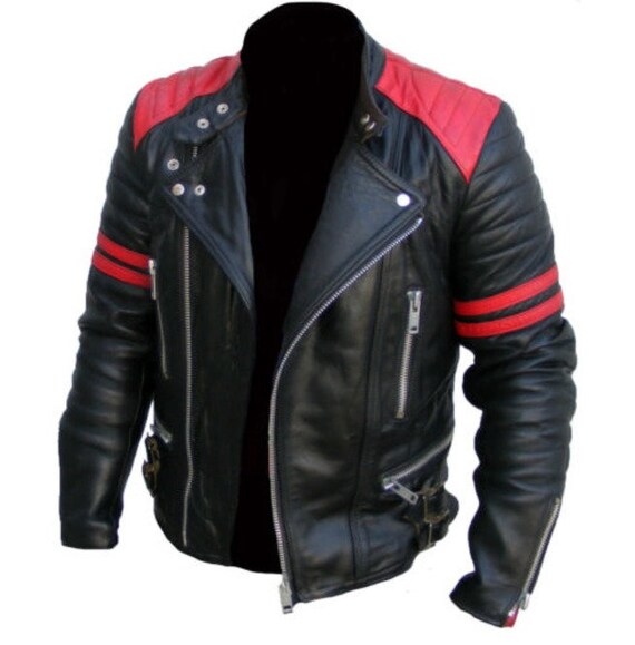 two color leather jackets