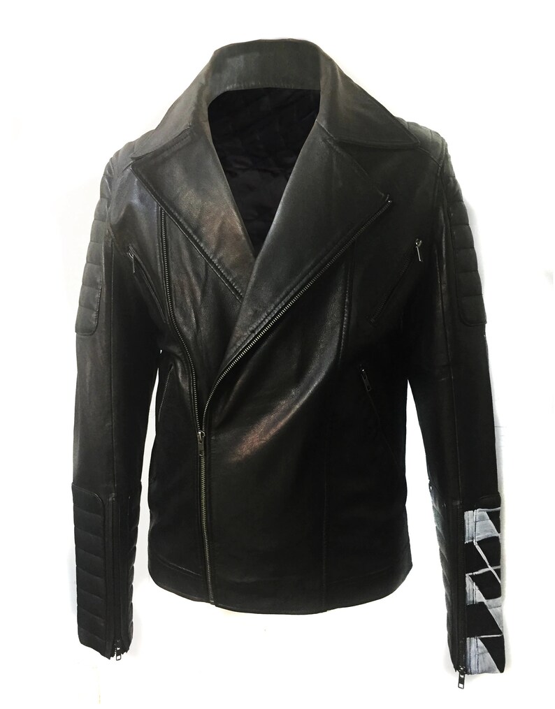 Men Halloween Love Kills Gothic Leather Jacket Rock Punk Etsy
