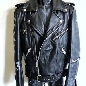 Men Rock Punk Fashion Leather Jackets Men Skull Fashion - Etsy