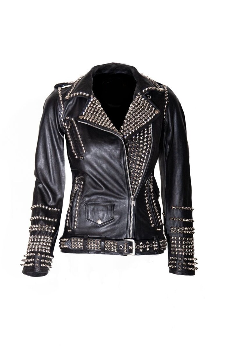 black studded leather jacket