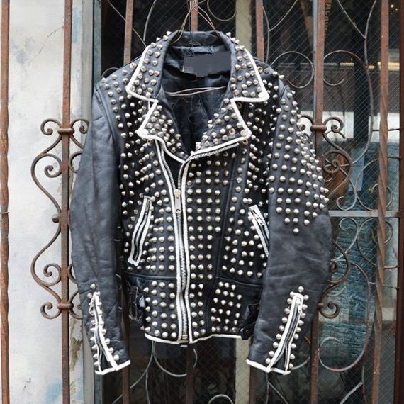 Men EMO Biker Studded Leather Jacket | ubicaciondepersonas.cdmx.gob.mx