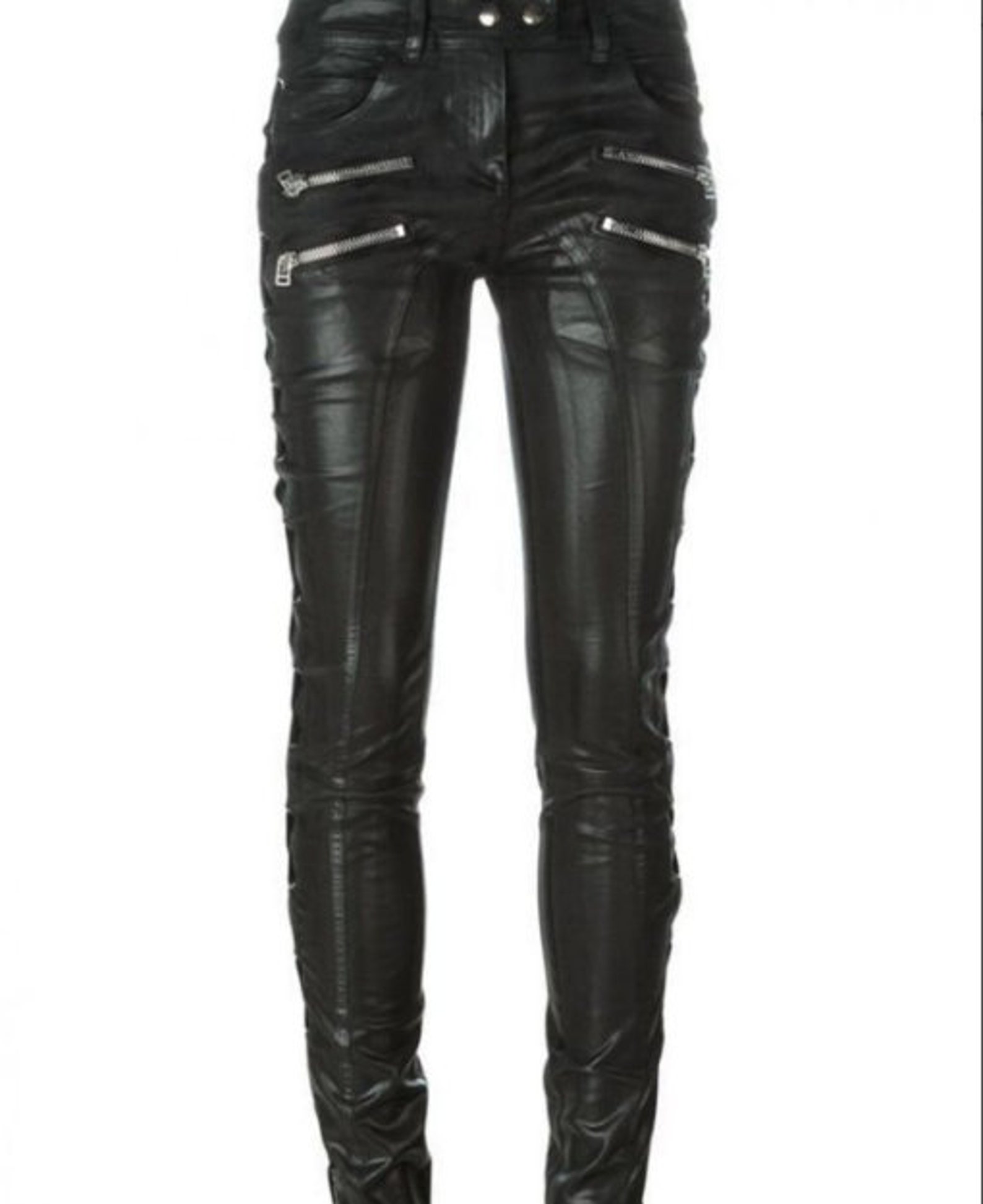 Women Black Leather Pants Women Leather Pants Trouser Biker - Etsy