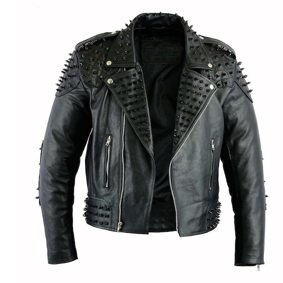 black studded leather jacket