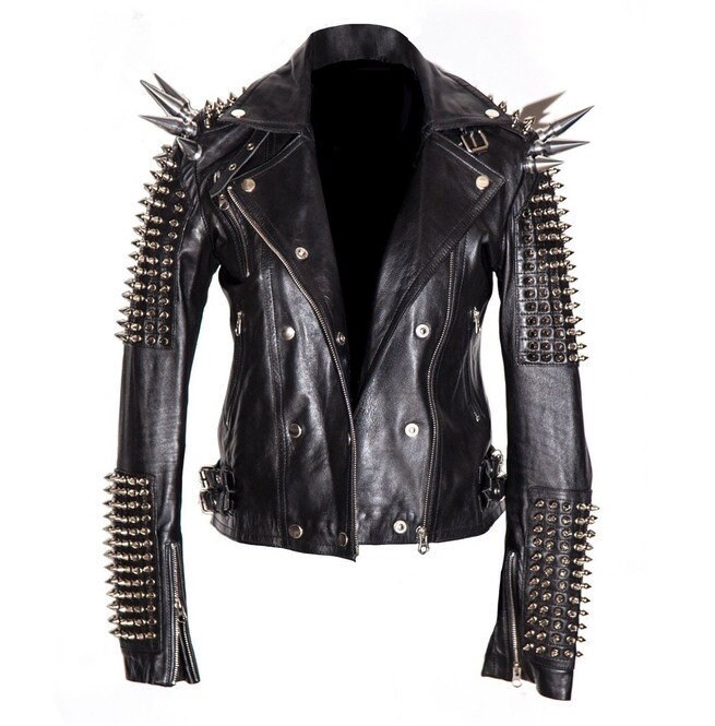 Rockstar jacket with spikes sale