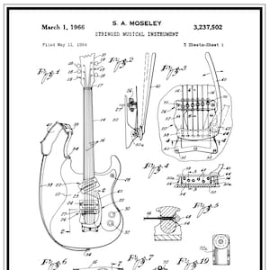 Electric Guitar, Patent Print, Guitar Poster, Downloadable Prints, Guitar Art, Guitarist, Guitar Player, Guitar Wall Art, Patent Art, Band