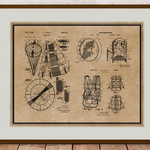 Fallschirmspringen Patent Kunstdruck: Vintage Blueprint Kollektion (Digitaler Download)
