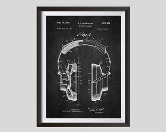 Stereo Headphones Patent Blueprint Art, HI-FI Poster, Musician Gift, Music Room Decor, Studio Recording, Audio Earphones, Sound Equipment