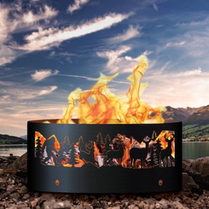 Bigfoot Fire Pit Ring, 16&quot; Tall, Heavy Duty, Gift for nature lovers, Sasquatch