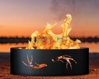 Antlers Fire Pit Ring, 12" Tall, Heavy Duty, Made in the USA, Gift for him or her, Gift for hunter