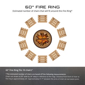 Personalized Retro Camper Fire Pit Ring, 12" Tall, Heavy Duty, Camping Gift, Retro Camper, Vintage Camper, Custom Fire Ring image 6