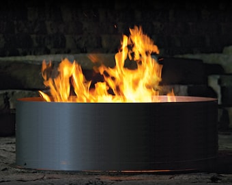Solid Multipiece 12" Tall Fire Pit Ring, Fire Pit Liner, Metal Campfire Ring