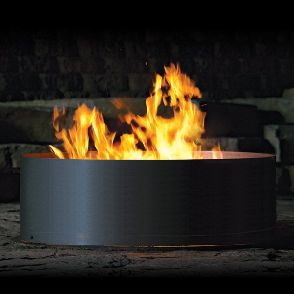 Solid Multipiece 12" Tall Fire Pit Ring, Fire Pit Liner, Metal Campfire Ring