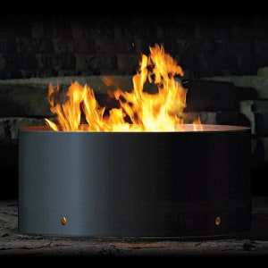 Solid Multipiece Extra Tall Fire Pit Ring, 16" Tall, Heavy Duty, Fire Pit Liner, Metal Campfire Ring