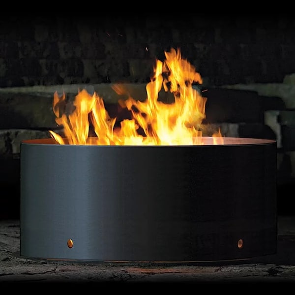 Solid Multipiece Extra Tall Fire Pit Ring, 16" Tall, Heavy Duty, Fire Pit Liner, Metal Campfire Ring