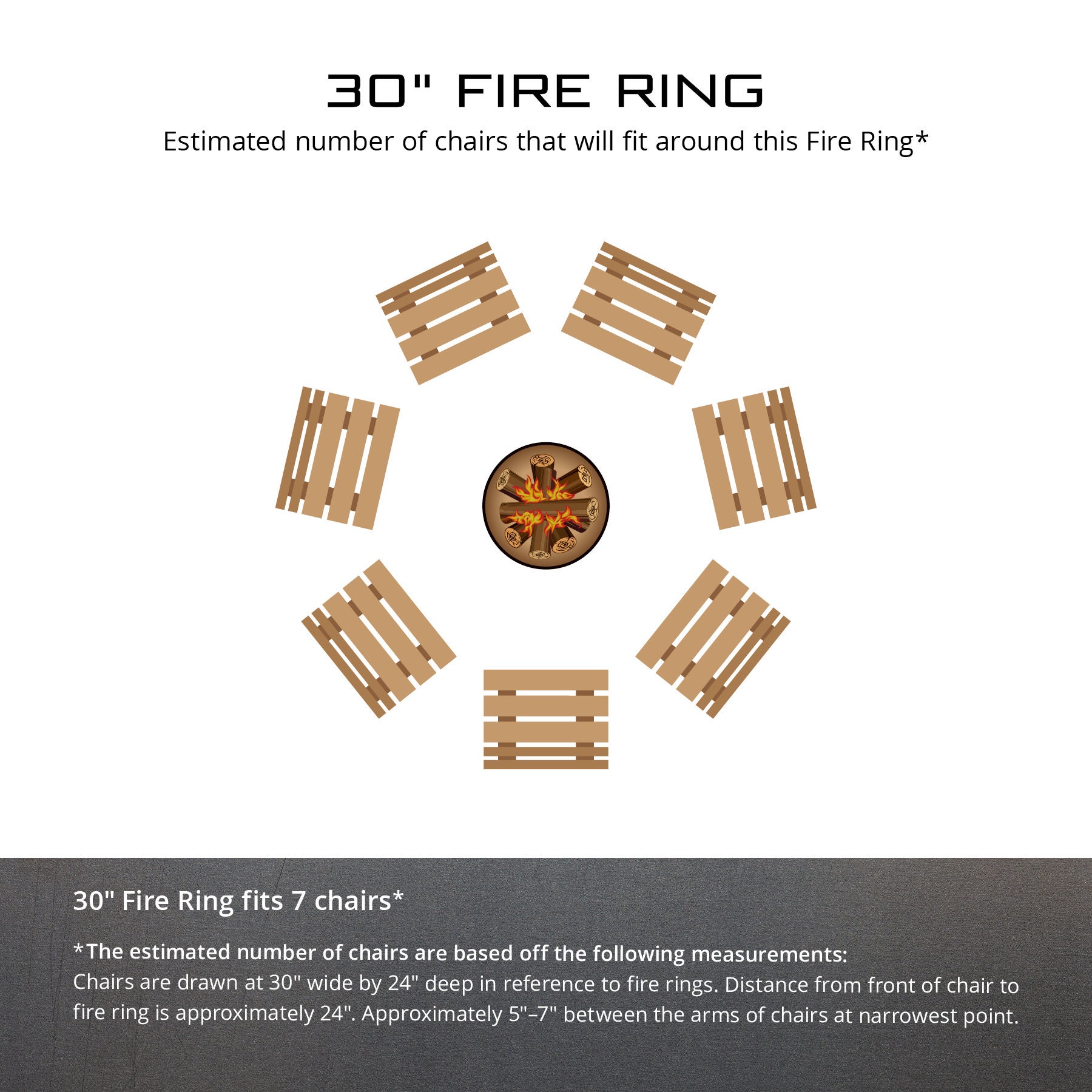 American Flag Steel Fire Pit Ring, Heavy Duty, Outdoor Campfire Ring ...