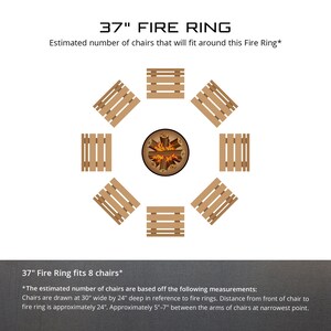 Personalized Retro Camper Fire Pit Ring, 12" Tall, Heavy Duty, Camping Gift, Retro Camper, Vintage Camper, Custom Fire Ring image 4