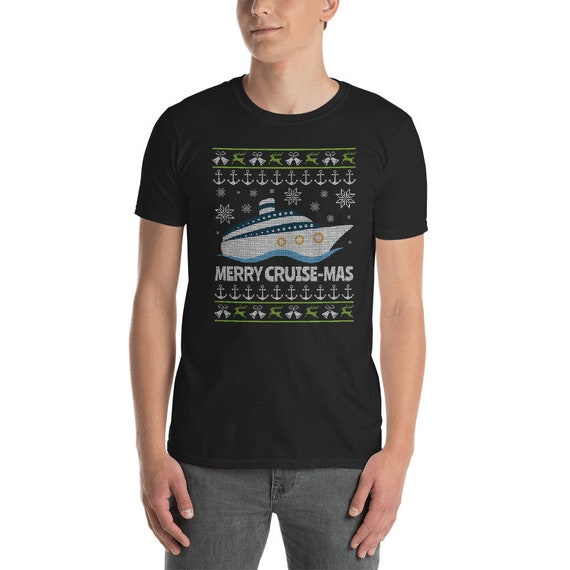 Unisex Cruise Ship Vacation Ugly Christmas T-Shirt Black | Etsy