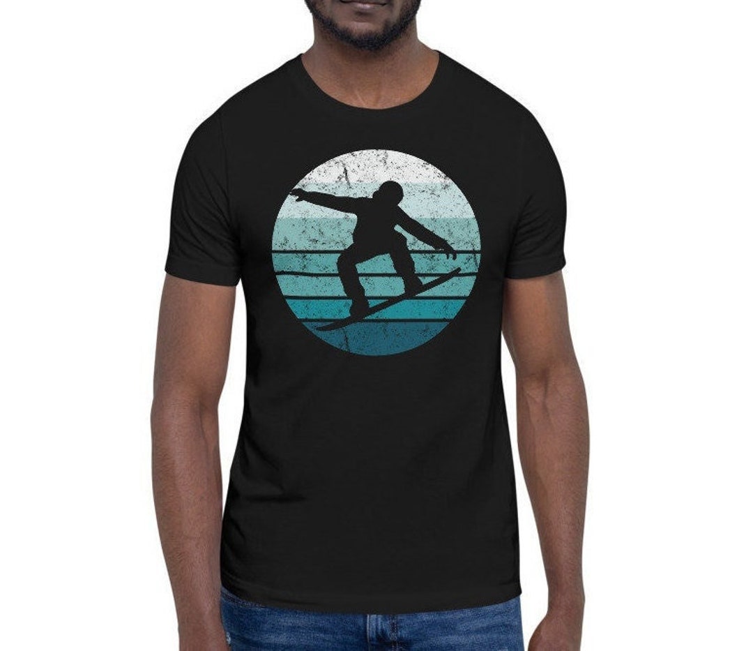 Unisex Snowboarding T-shirt Retro Vintage Style Snowboard - Etsy