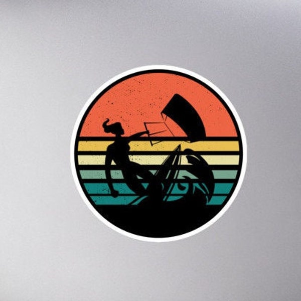 Woman Kiteboarder, Kiteboard, Kiteboarding, Kitesurfing, Girl, Female, Bubble-free Sticker