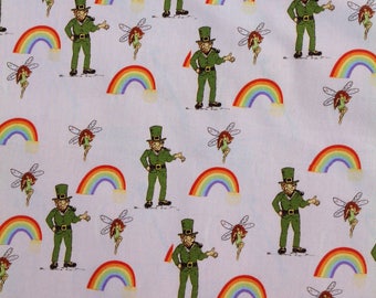 Leprechaun Rainbow fairy fabric