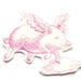 Flying pig fusible patch embroidery patch applique