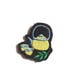 Applied fusible patch embroidery patch Yellow cups and teapot