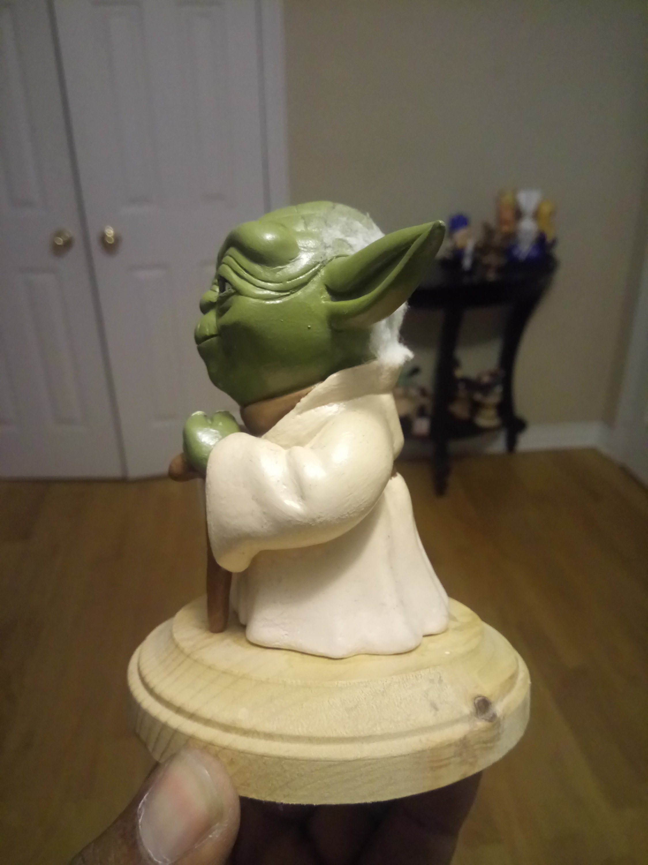 OOAK Polymer Clay Yoda Sculpture Etsy