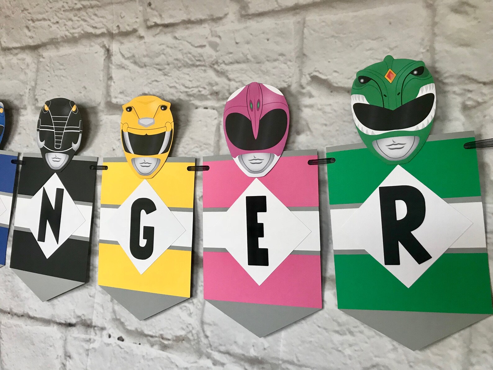 Power Rangers Inspired Banner | Etsy