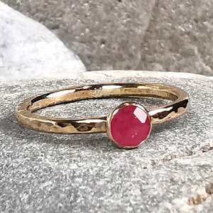 Sale - 14k Gold Filled Ruby Ring