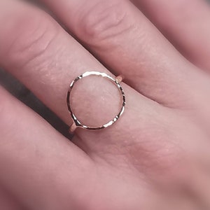 14k Gold Filled Open Circle Ring. Minimalistic Ring, Modern Contemporary Geometric