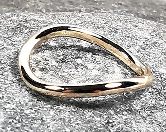 2mm Chunky Thumb Ring 14k Gold Filled Band Ring by Rock and Feather Jewellery