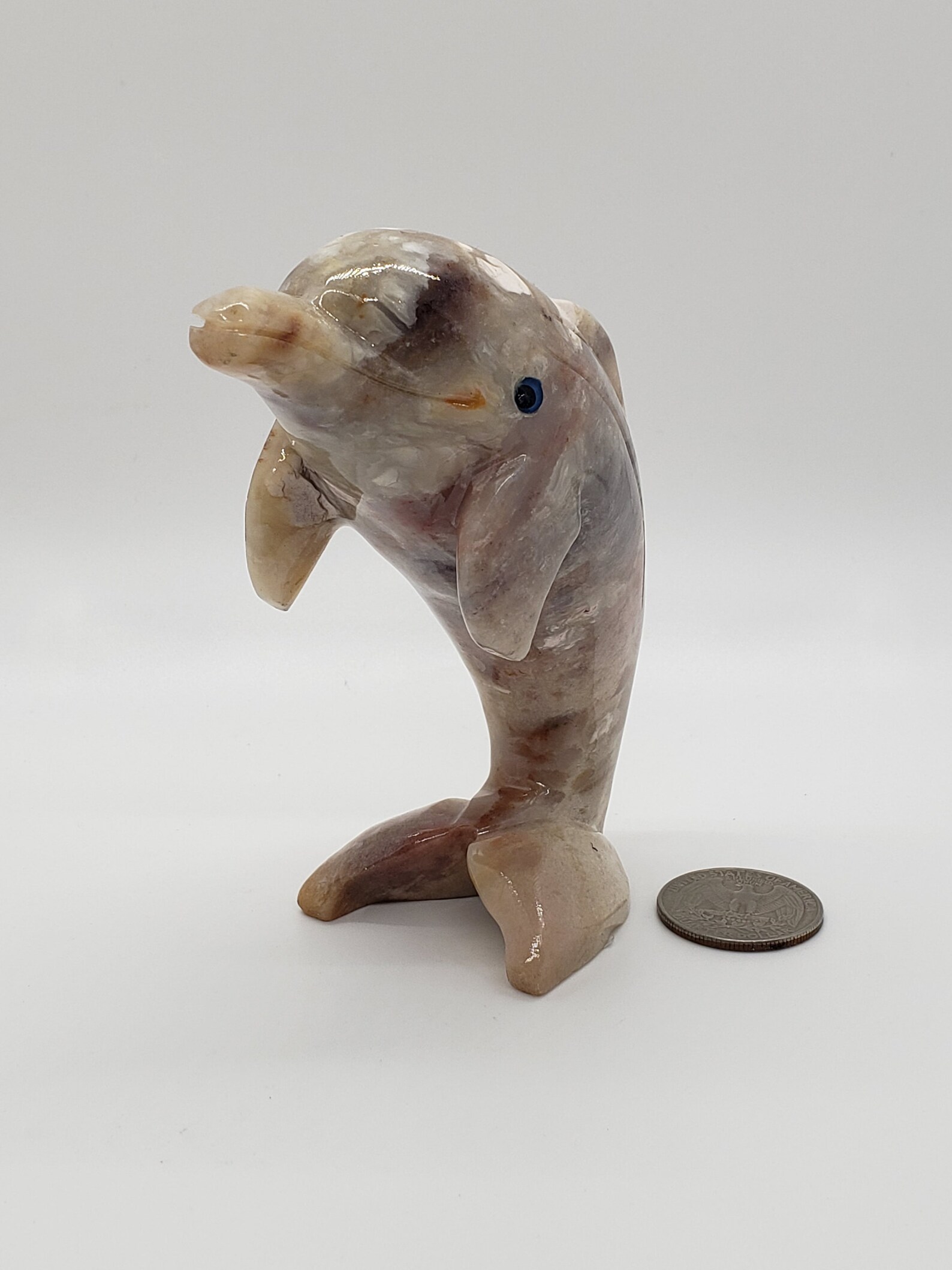 Large Dolphin Stone Carving. Soapstone Dolphin Etsy