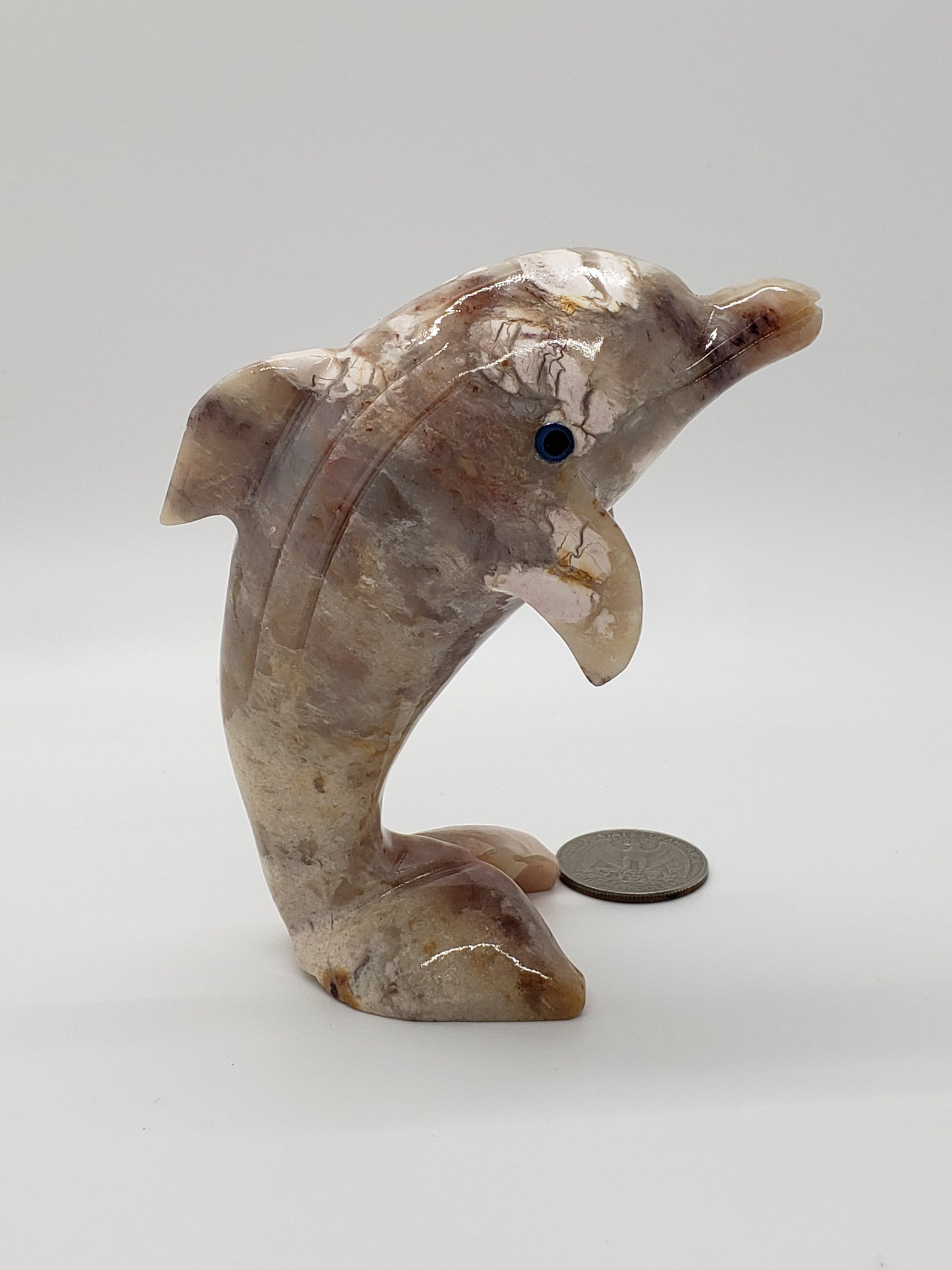 Large Dolphin Stone Carving. Soapstone Dolphin Etsy