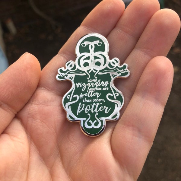 Malfoy Enamel Pin, Bookish Pin