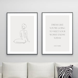 Strength Quote Canvas Print // Coco Chanel quotes // Motivational