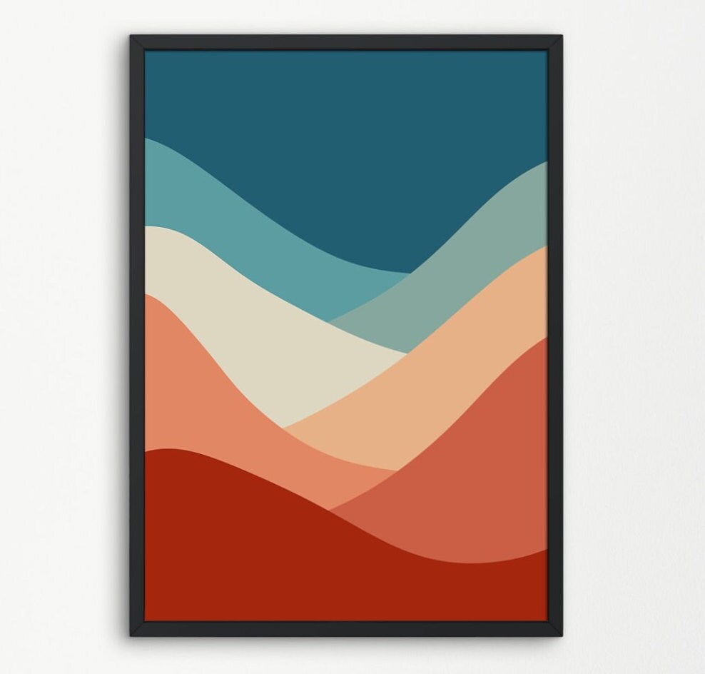 Abstract Boho Wall Art Digital Download Print Home Etsy