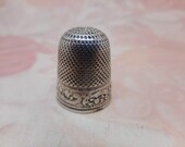 18th century English silver thimble.