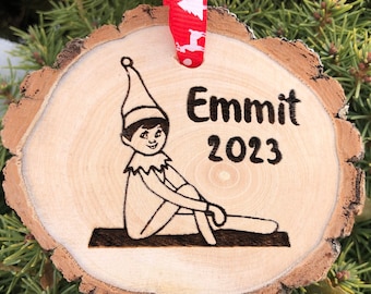 Elf Wooden Christmas Ornament, Boy & Girl, Laser Engraved, Santa, Buddy Elf, Movie, Reindeer, Silent Night Free Personalization