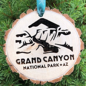 Grand Canyon National Park Wooden Christmas Ornament, Camping, Yellowstone, Free Personalization, Hiking, Family Reunion, Souvenir