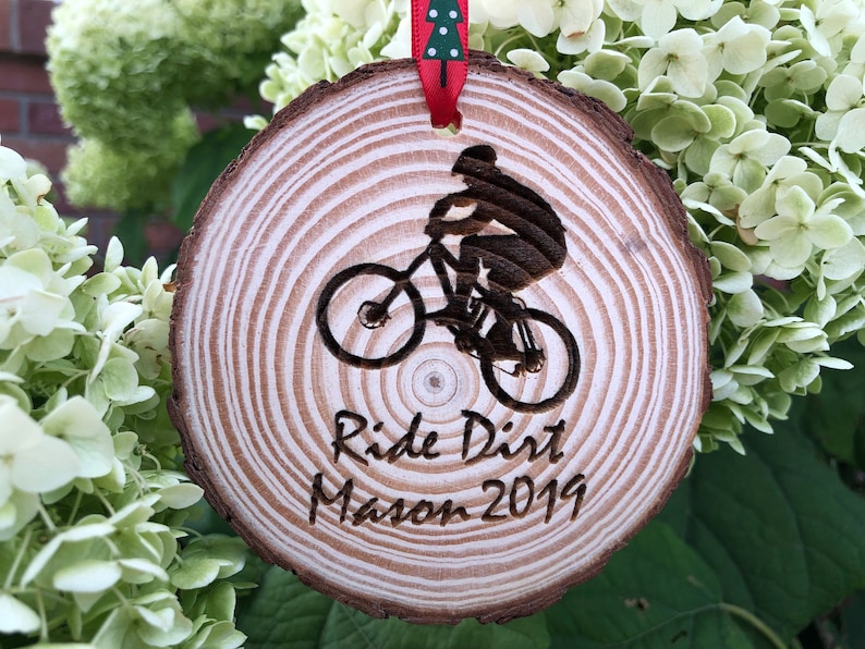 Wooden Christmas Ornament Ride Dirt Send it Mountain Bike Etsy