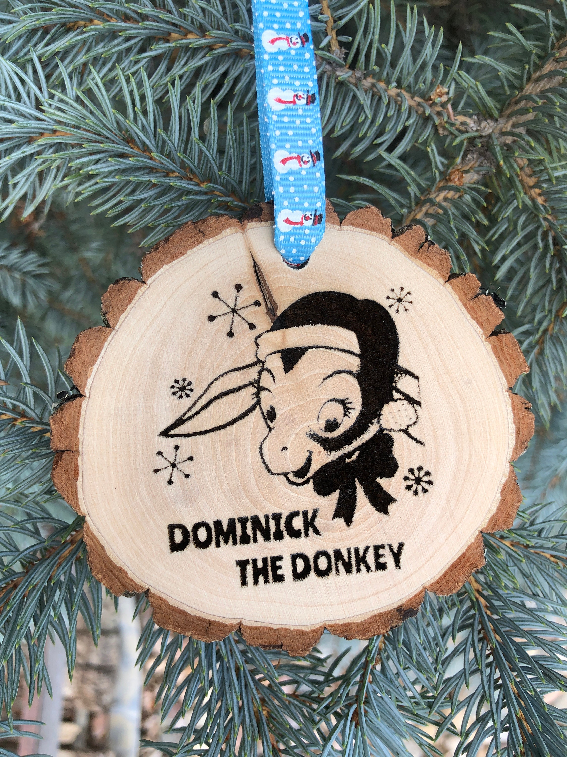 Dominick the Natale Wooden Slice Etsy