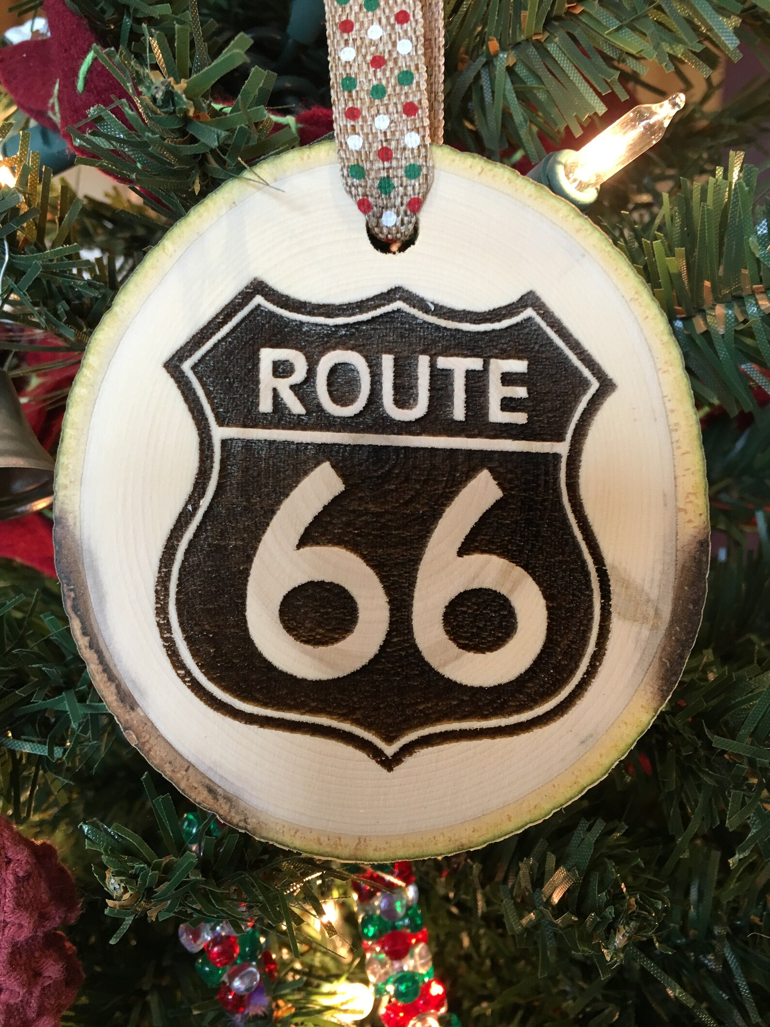 Wooden Christmas Ornament Highway Sign Route 66 M22 Get Etsy