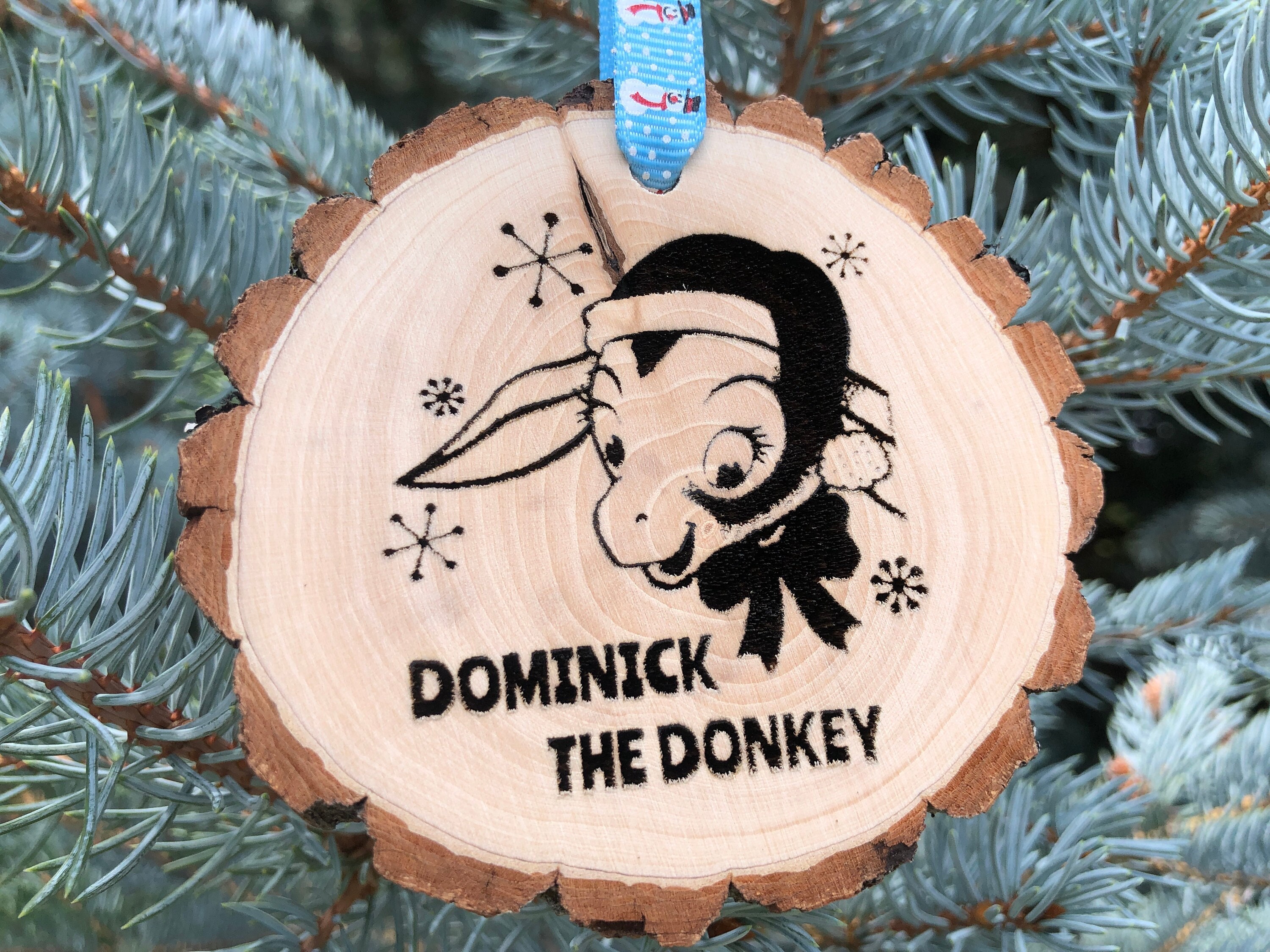 Dominick the Natale Wooden Slice Etsy